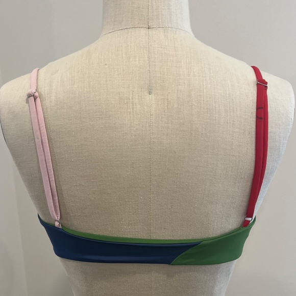 Mara Hoffman multicolored tie front bikini top - Picture 2 of 2